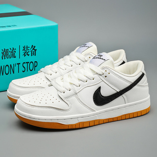 莆田aj男鞋白生胶dunk熊猫板鞋女秋冬aj1正品男士田莆小白运动鞋