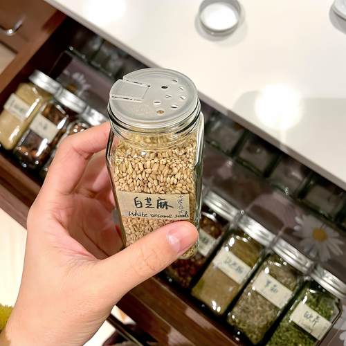 调味罐盐罐厨房家用密封防潮玻璃佐料味精分装食品级调味盒调味瓶