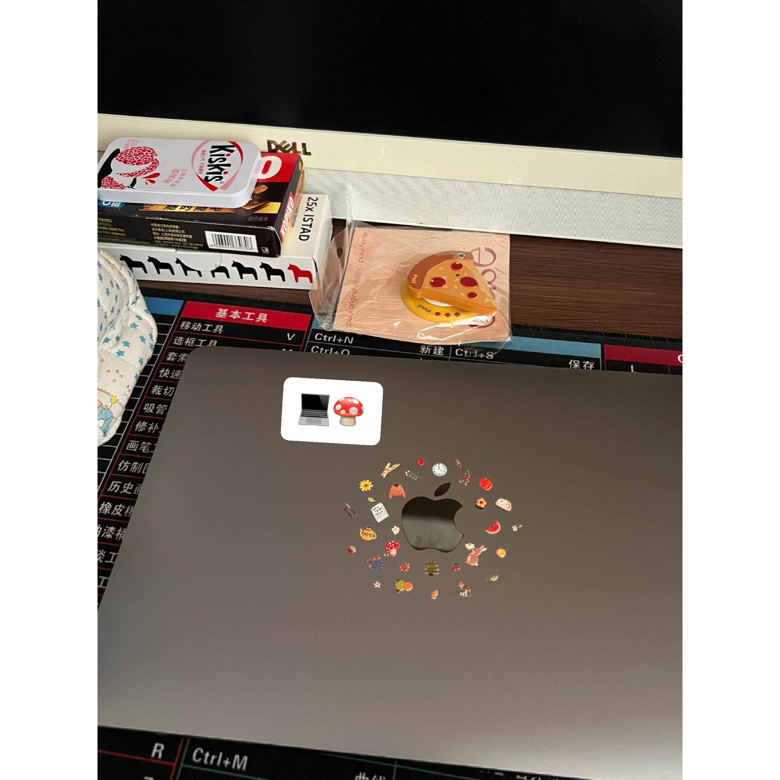 笔记本电脑ipad壳贴纸不留胶外壳装饰diy金属贴小图案可爱ins