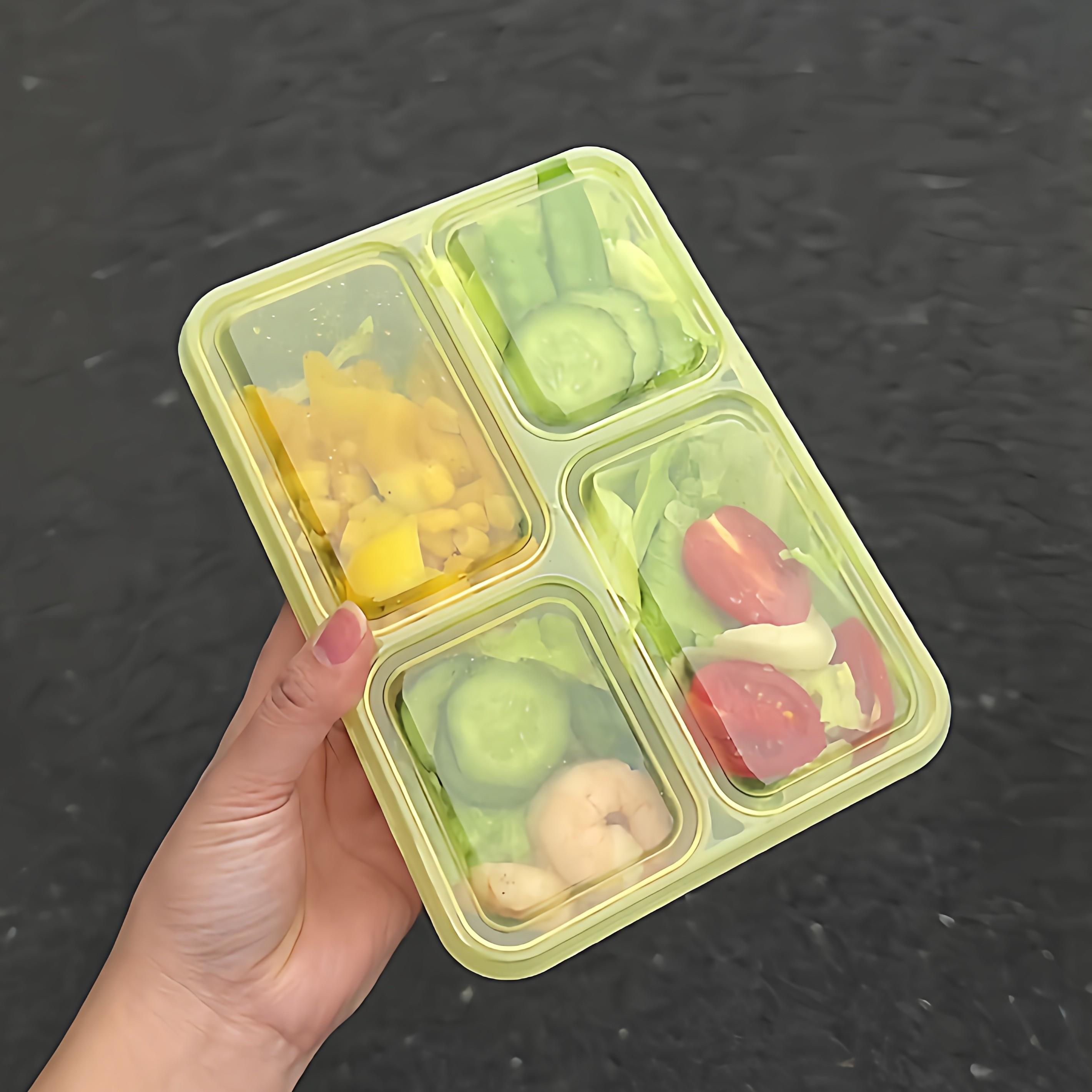 便携密封餐盒可微波食品级PP材质带饭水果大容量食物打包分装餐盒