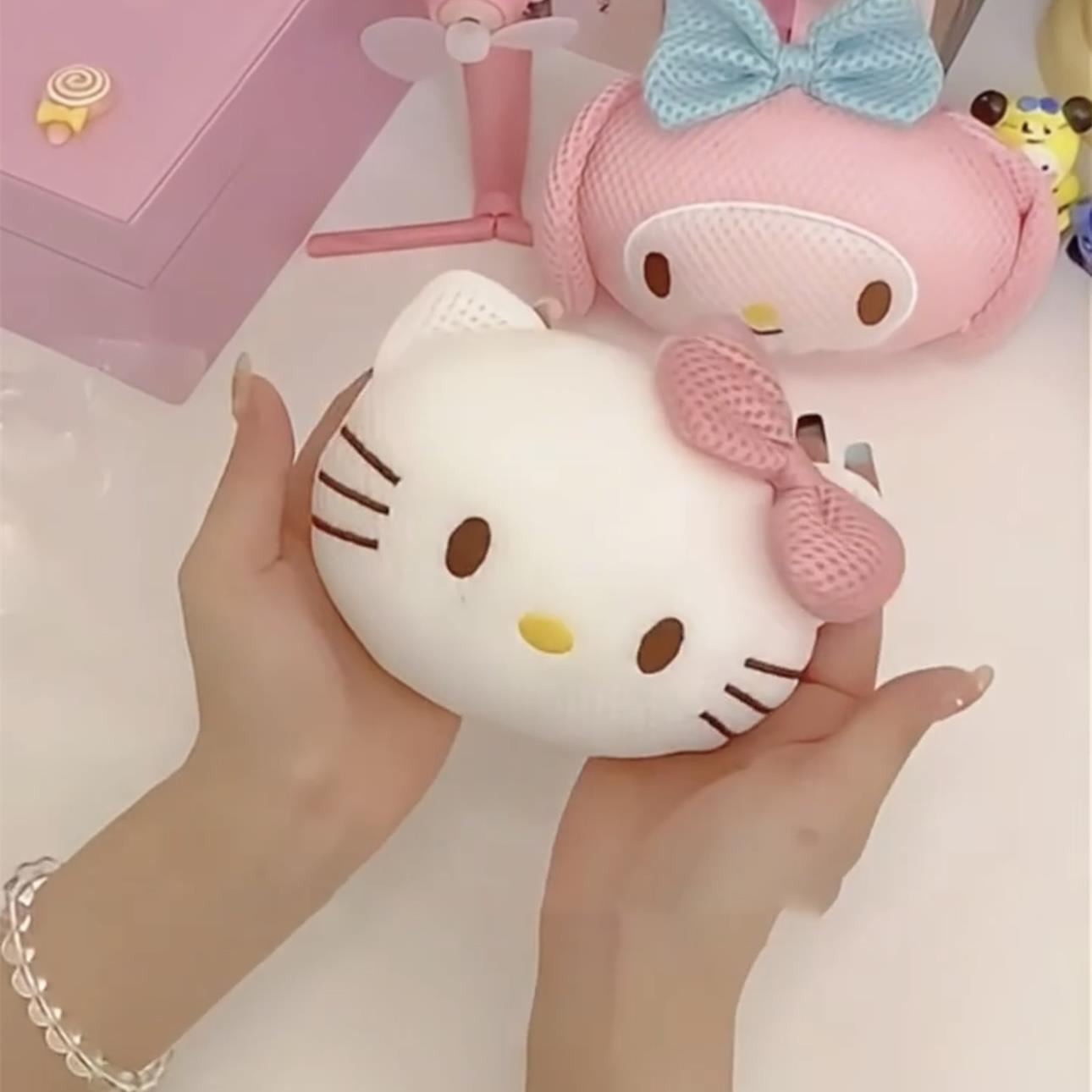hellokitty沐浴球可爱泡澡球浴花搓澡搓背起泡儿童海绵洗澡沐浴球