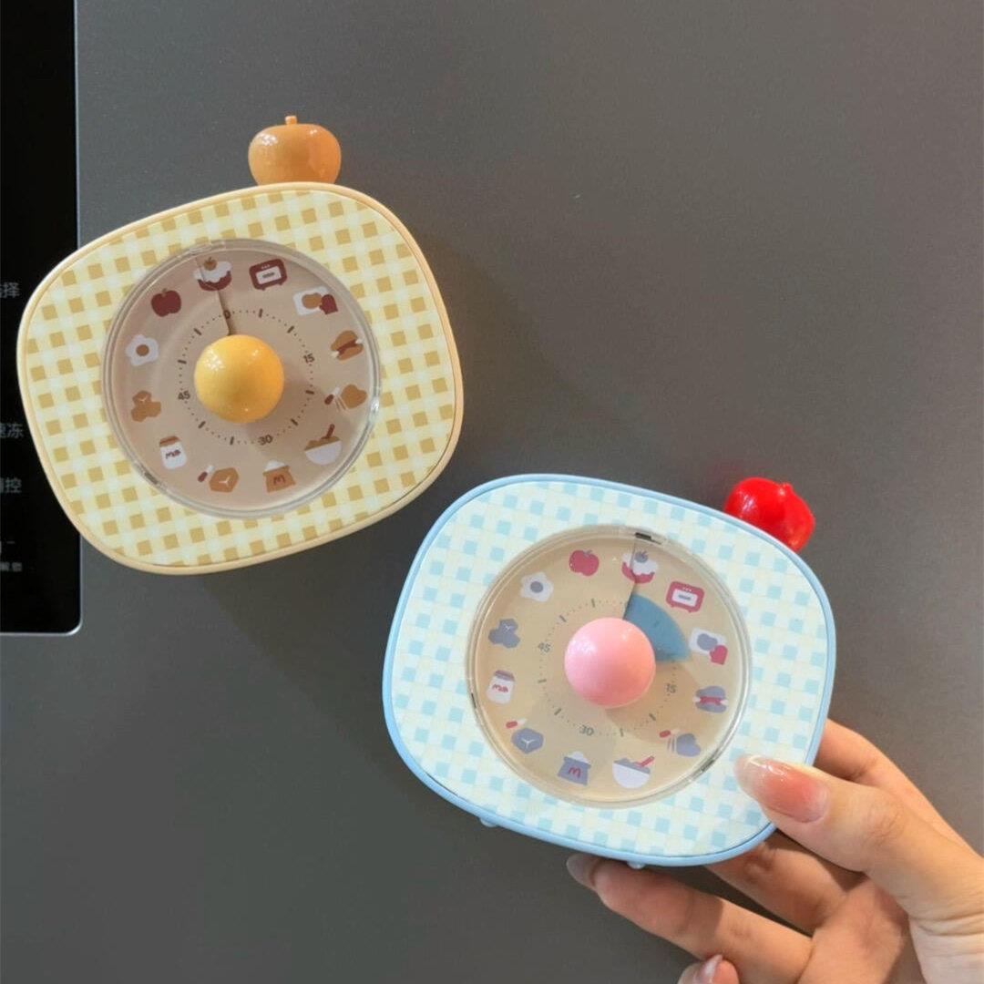 多巴胺苹果磁吸计时器冰箱贴做饭定时提醒器时间管理闹钟厨房好物