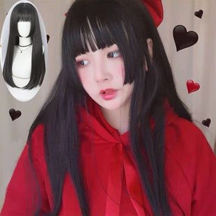 公主切假发女长发全头套式日系姬发式水母头长直发仿真万用假发套