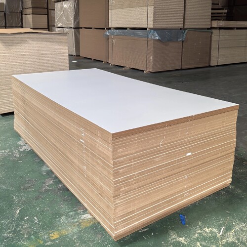 密度板双面免漆板装饰办公家具板橱柜展示柜板货架双面板12mm白色