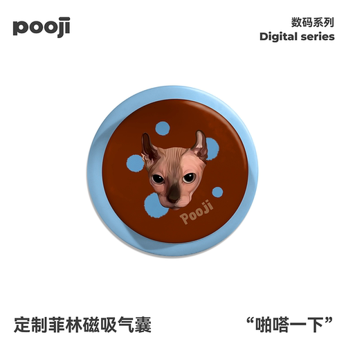 POOJI宠物定制无毛猫头像菲林磁吸手机支架宠物照片原创设计礼物