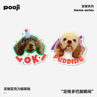 POOJ宠物定制周边冰箱贴饰品手工滴胶猫咪狗狗纪念周边创意礼物