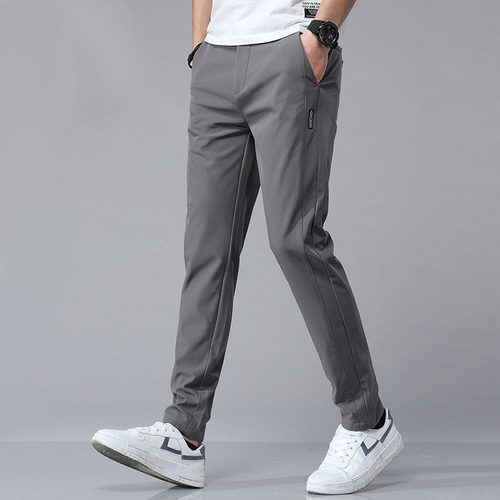 冰丝松紧腰速干高尔夫裤子男