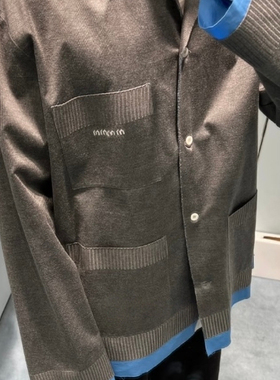 affixow MIU风立体字母假两件针织衫简约开衫外套男女潮 非女款