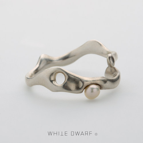 925银淡水珍珠原创设计师戒指