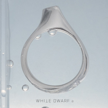 WHITE DWARF游泳头顶戒指925银立体几何建筑原创设计师女极简小众