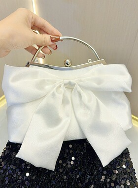 跨境白色婚礼包宴会手提包仙女包晚宴手拎包高级礼服包链条包