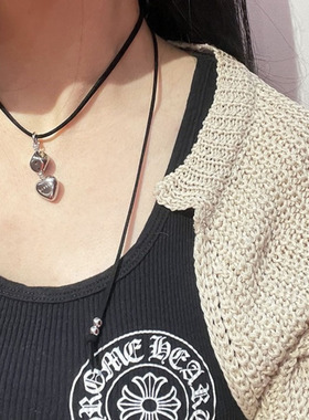 ALEXII钛钢麂皮绒情侣高级感项链