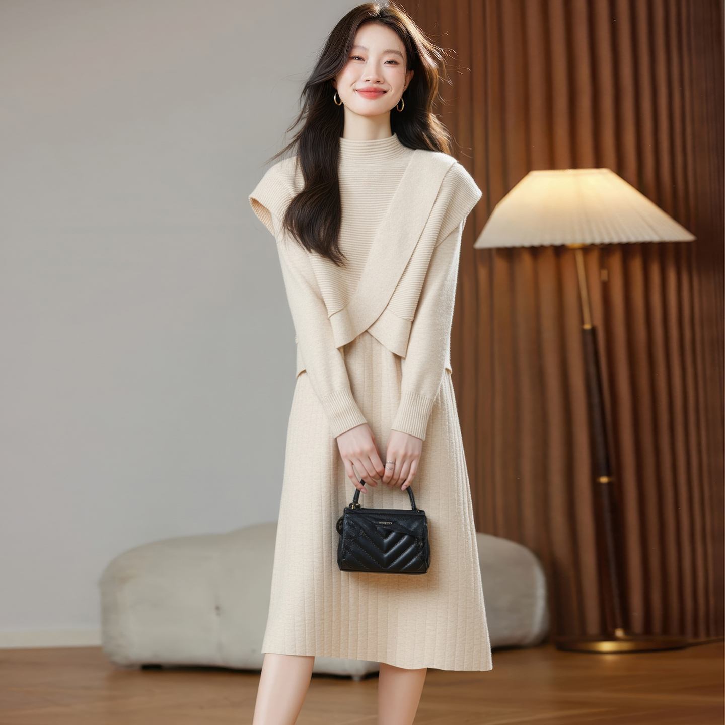 秋冬针织连衣裙2025新款