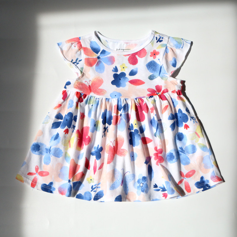 外贸原单 女童T恤夏季碎花上衣可爱娃娃衫夏薄软纯棉小飞袖0-4岁,童装/婴儿装/亲子装,T恤,淘宝优惠券,粉丝福利购,淘宝优惠卷