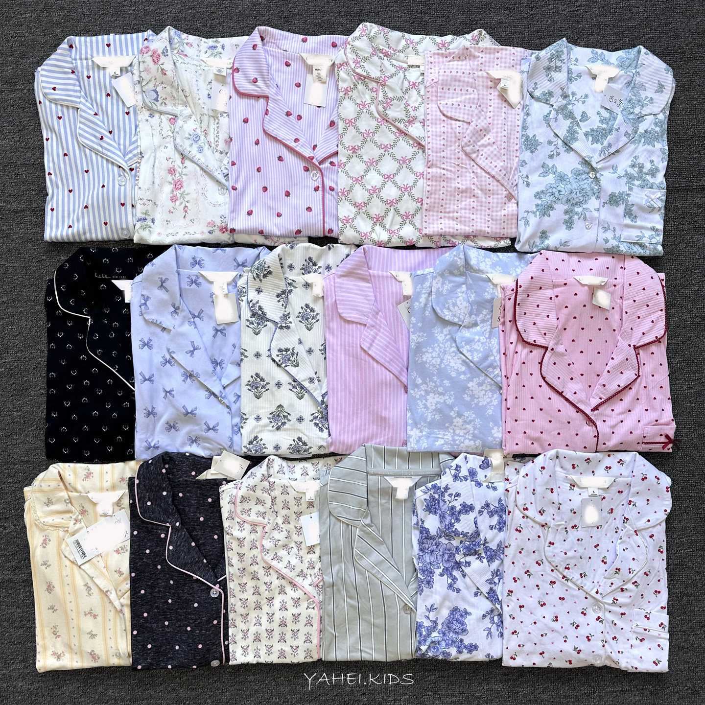 欧美单官网在售78美金睡衣女夏季套装短袖短裤两件套家居服加大码