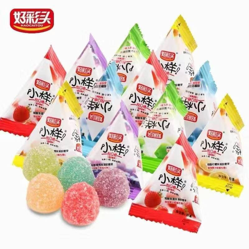 好彩头小样酸Q糖水果汁软糖三角包结婚喜糖糖果散装零食