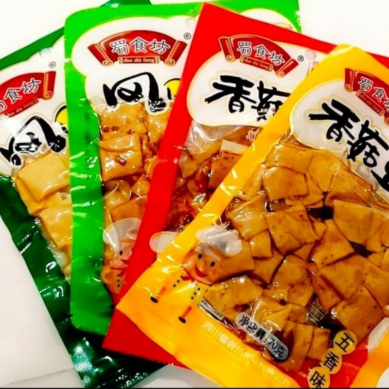 蜀食坊豆干70克g麻辣五香泡椒山椒多口味宿舍休闲豆腐干零食小吃