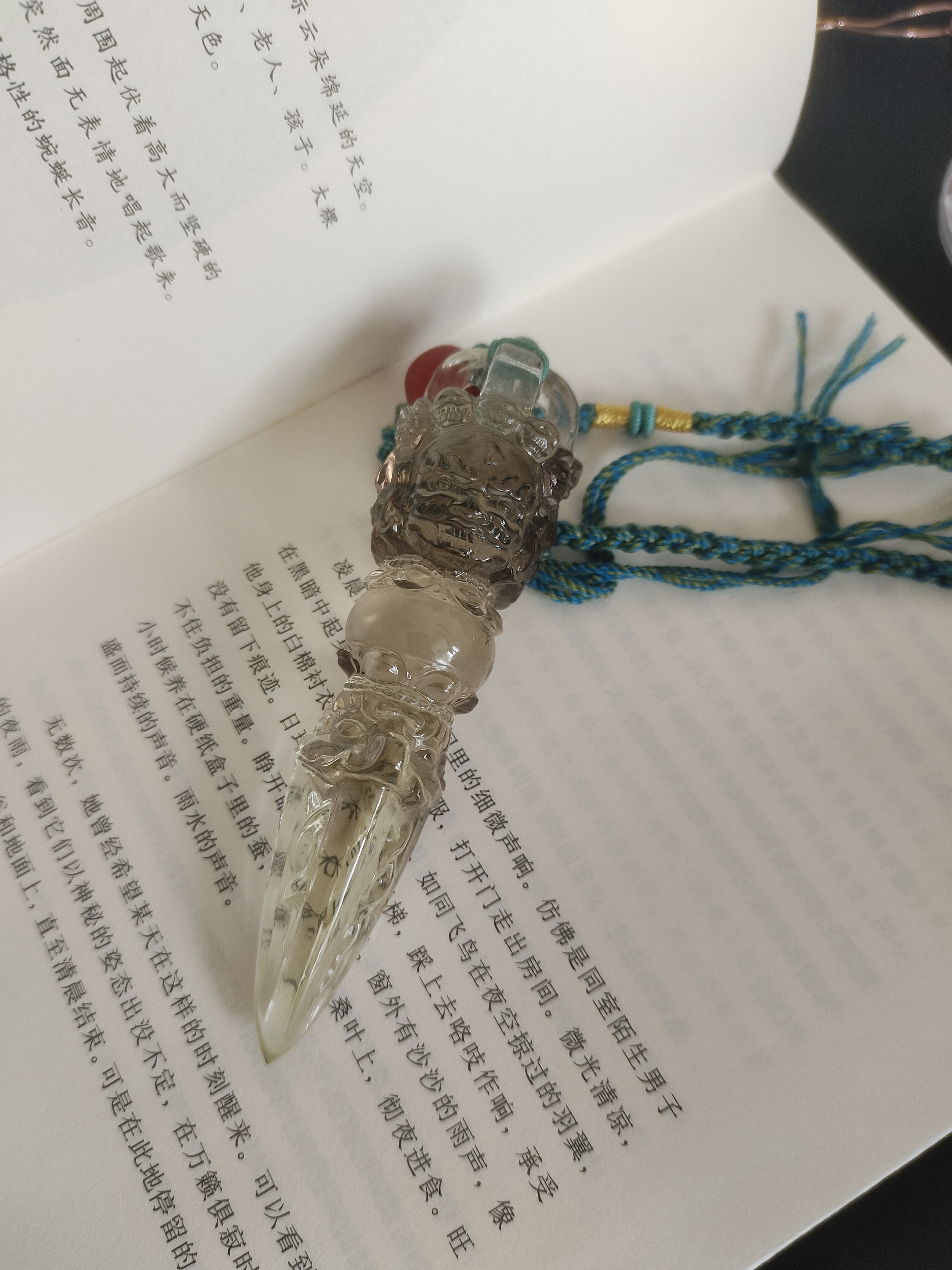 LIGHT看见光.天然水晶白水晶金刚杵吊坠男女降魔杵普巴金刚橛