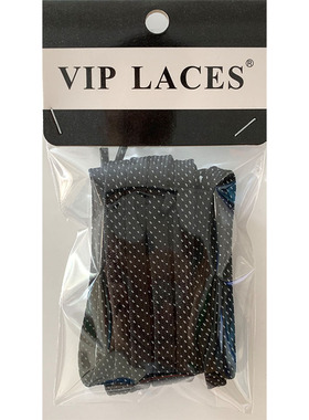 VIP LACES正品 7MM扁平反光鞋带黑色白色男女低帮板鞋细斑点鞋带