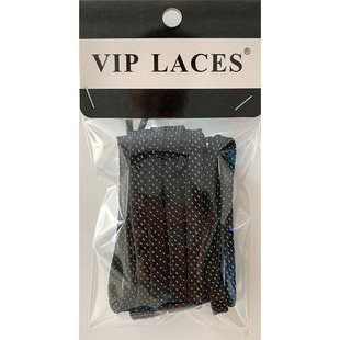 VIP LACES正品 7MM扁平反光鞋带黑色白色男女低帮板鞋细斑点鞋带