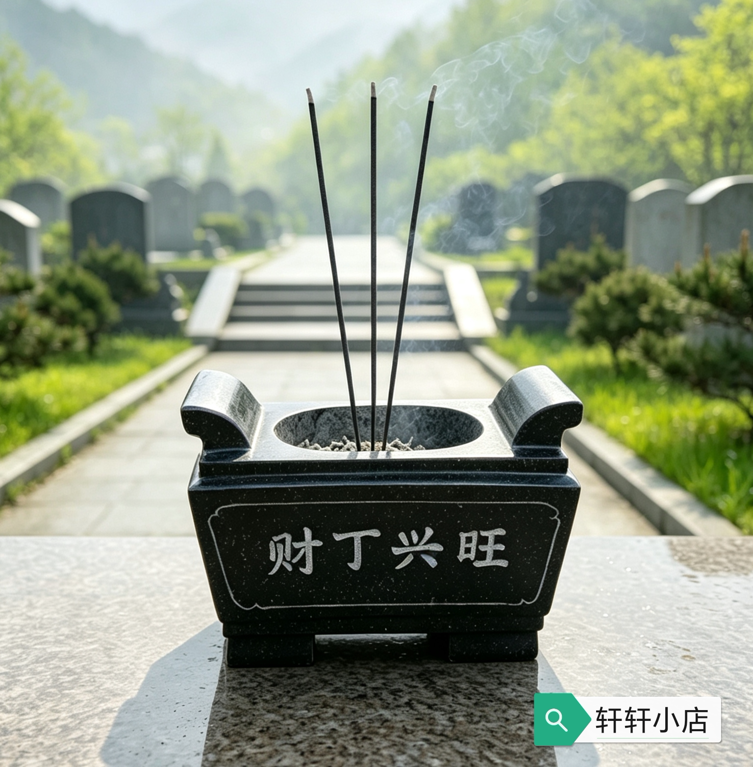 石香炉龙凤长方形户外香炉青石雕刻香炉祭祀烧香香炉刻字墓地香炉