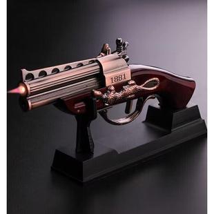 创意个性潮流复古洋枪模型充气打火机防风造型摆件办公室客厅礼物