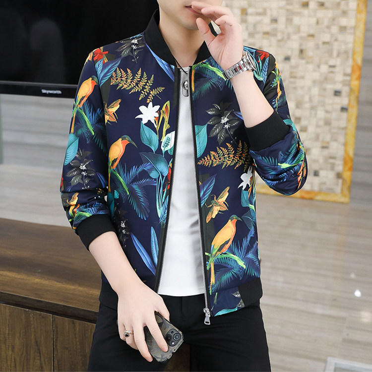 春秋新款男士夹克外套时尚休闲青年潮流帅气花色夹克衫9986p70,男装夹克,星座1507