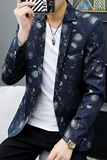 2023新款男式西服休闲韩版青年修身花色西服外套潮9913-9915p98，男装西服，星座1507