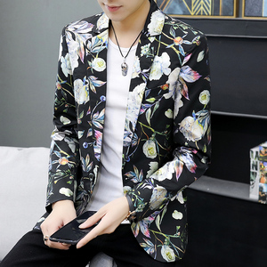 2023新款男式西服休闲韩版青年修身花色西服外套9913-9915p98图片