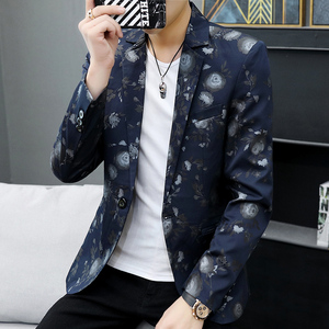 2023新款男式西服休闲韩版青年修身花色西服外套9913-9915p98图片