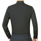 2026新款商务男士长袖衬衫纯色弹力上班正装衬衣工作服8636p21，男装衬衫，星座1507