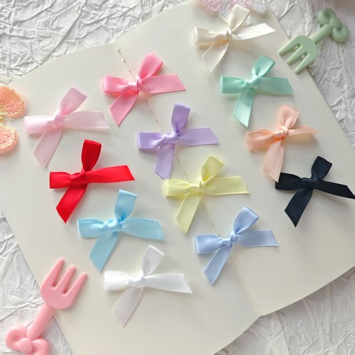 1CM双面丝带蝴蝶结装饰手工DIY材料礼盒烘培蛋糕吧唧饰品服饰辅料