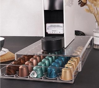 亚克力适用nespresso胶囊直径3.7cm咖啡展示架收纳架收纳盒抽屉盒