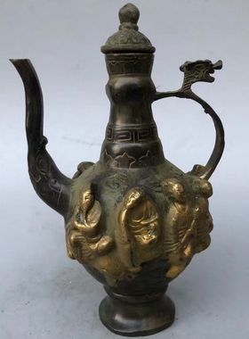 工艺酒壶老式摆件古玩铜器