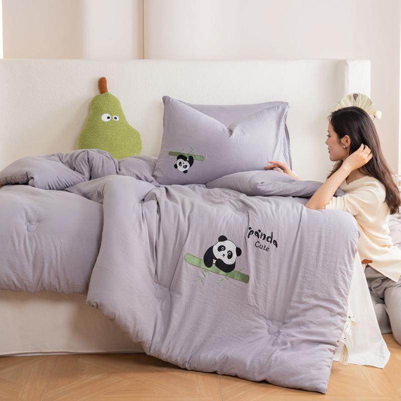 国宝熊猫大豆纤维保暖冬被水洗棉被芯学生春秋被单人空调被四季被,床上用品,化纤被,淘宝优惠券,粉丝福利购,淘宝优惠卷