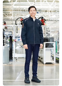 小米汽车工厂工装夹克经典双logo赛车服式微立领设计反光设计