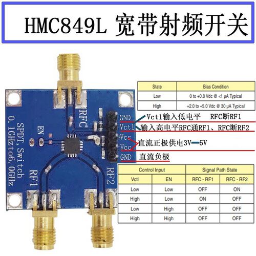 射频开关 单刀双掷射频开关 HMC849LP4CE 微波开关