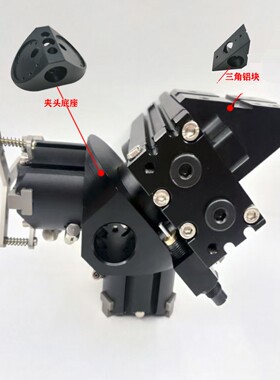 气立可型气动卡盘夹三爪手指气缸HDQ2/3/4-/25/32/50/63/80/100-P