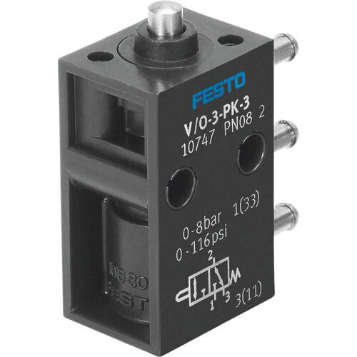 FESTO 直动圆头式阀 V/O-3-PK-3 10747 VS-3-1/8 2334 全新正品