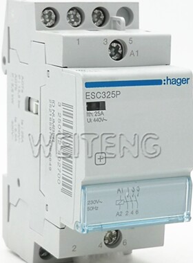 13年老店 hager海格 ESC325P 家用3P接触器25A三极ES320 原装