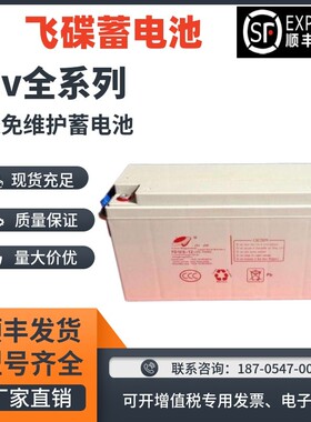 飞碟蓄电池FD100-12/12V17A24A40A65A100A120A通讯机房/UPS配电室