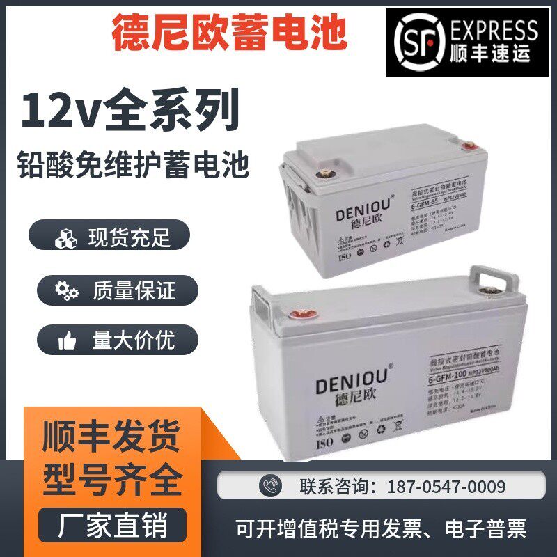 德尼欧蓄电池6GFM-12V100A65A55A40A38A33A24A17A9A7AH直流屏EUPS图片