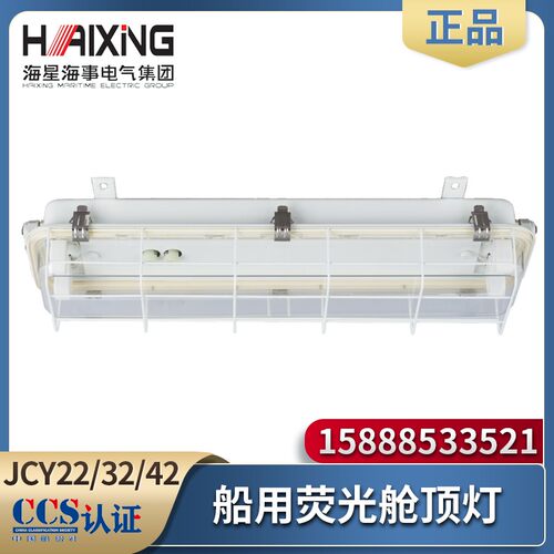 海星海事船用荧光舱顶灯JCY22/32/42-2E/2EF/2D应急网罩照明灯CCS