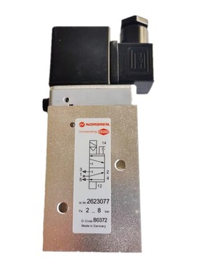 气动原件诺冠型电磁阀2623077二位五通板式气动换向阀AC220VDC24V