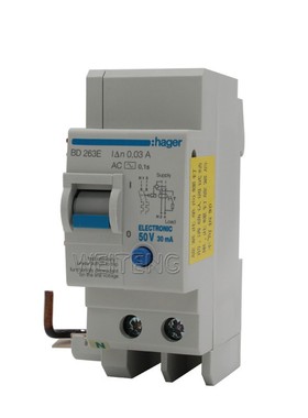 9年老店 HAGER海格 BD263E漏电保护器剩余 余电流模块附件2P双极3