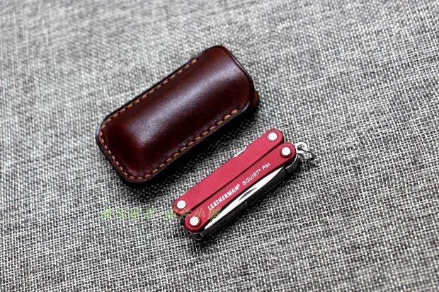 莱泽曼工具钳专用皮套手工缝制头层植鞣牛皮PS4收纳套