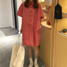 2019夏新款糖果色仙女超仙森系衬衫1