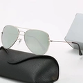 Silver Frame, Silver Mirror (Tempered Glass + Original Box Included)