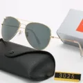 Gold frame black gray sheet (with original mirror box included) tempered glass lens