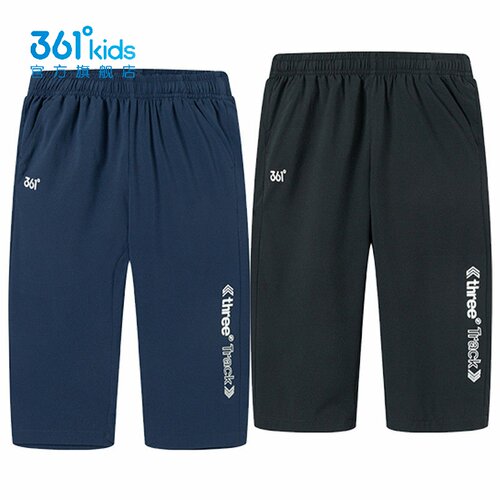 361度男童运动七分裤新品2025夏速干短裤小学生直筒中裤K52521703